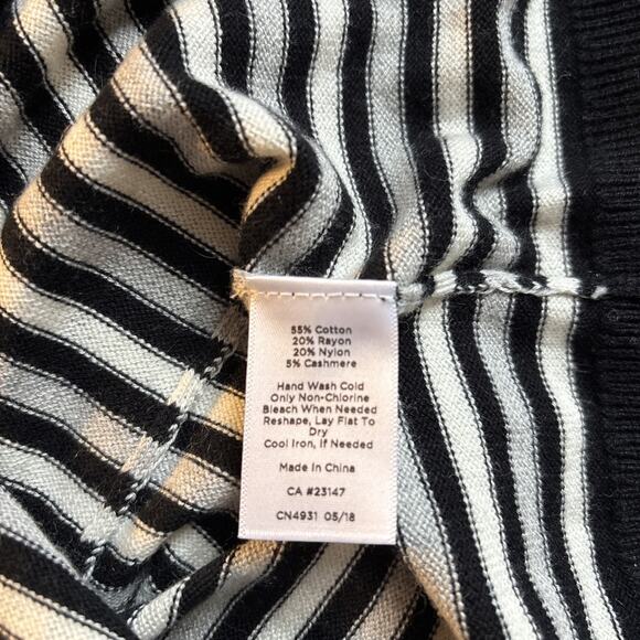 NEW Talbots Cashmere Cotton Blend Knit Shell Tank Top Women's XP Striped Soft - Picture 8 of 8